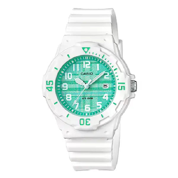Casio Standard Analog Diver-Style LRW-200H-3C Green Dial Resin Strap Women's Watch