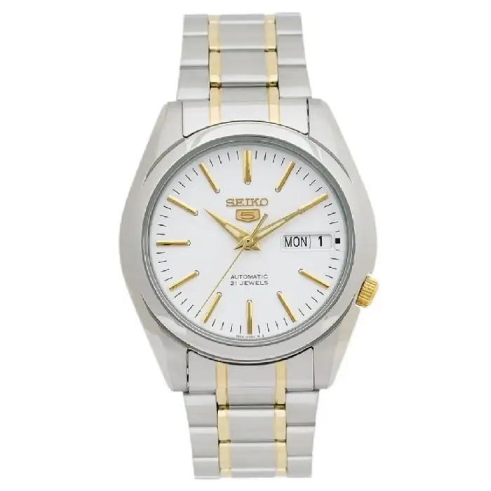 Seiko 5 Automatic SNKL47K1 White Dial Two-Tone 37mm Stainless Steel Men's Watch