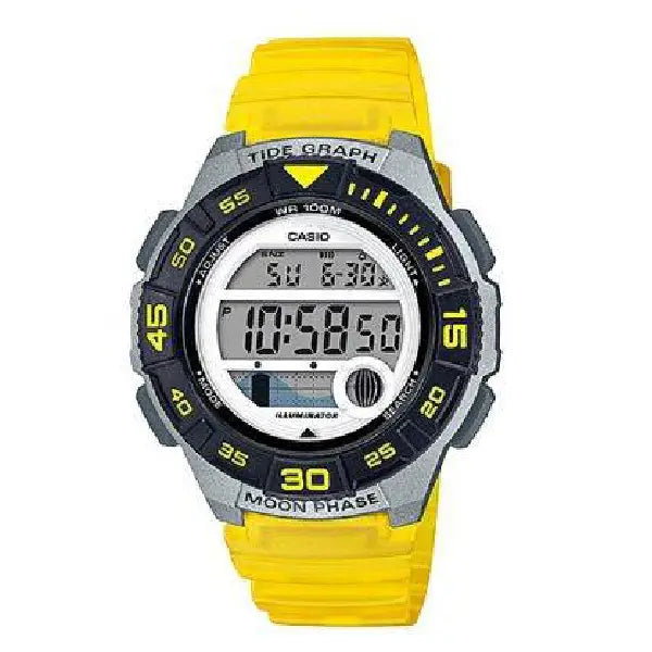Casio Youth Digital Tide Graph LWS-1100H-9ADF Grey Digital Dial Resin Strap Women's Watch