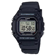 Casio Digital W-218H-1AVDF Black Display Dial Resin Strap Men's Watch