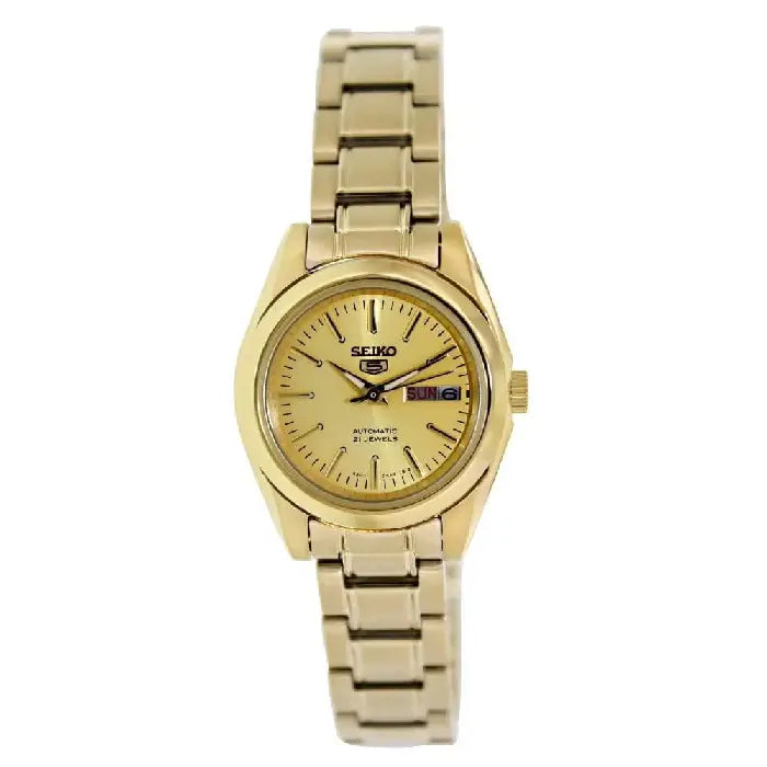 Seiko 5 Automatic SYMK20K1 Gold Dial 26mm Stainless Steel Women's Watch