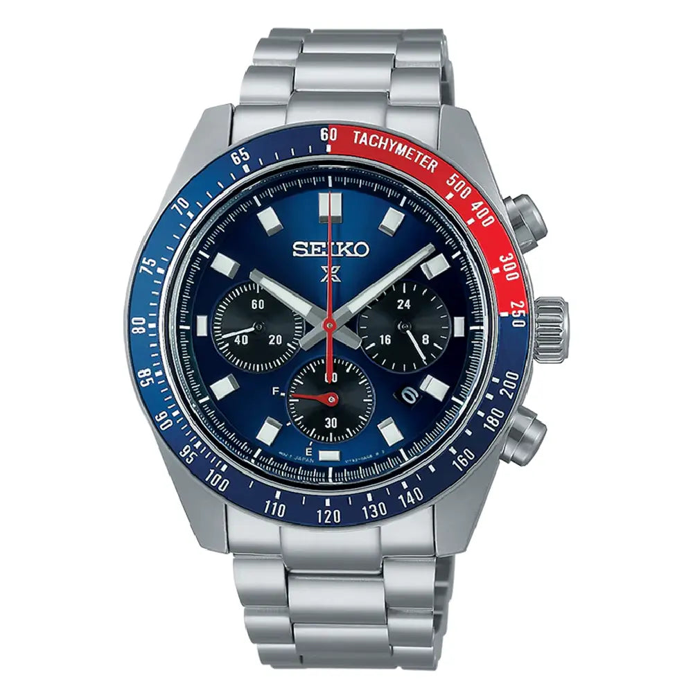 Seiko Prospex SSC913P1 Solar Chronograph Speedtimer Pepsi blue dial 41.4mm stainless steel men’s watch