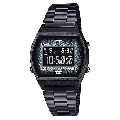 Casio Vintage Digital B640WBG-1BDF Black Dial Stainless Steel Unisex Watch