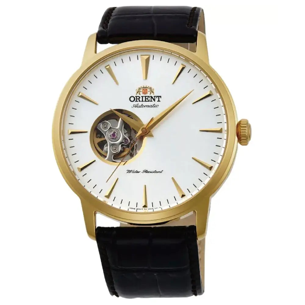 Orient TAG02003W0 Esteem II Open Heart white dial 41mm leather strap men's watch