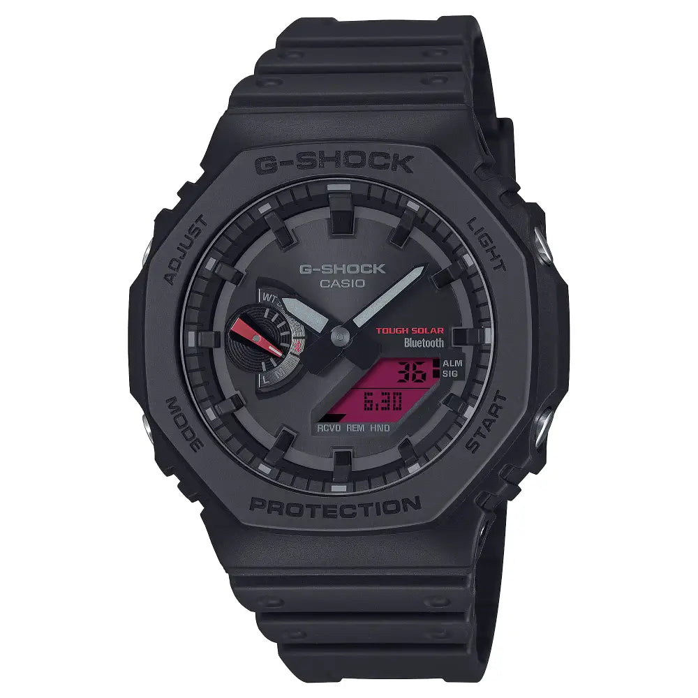 Casio G-Shock GA-B2100BBR-1A black and red solar men's watch