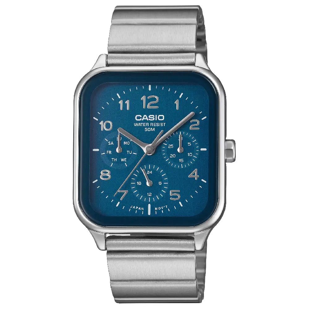 Casio Classic Analog Multi-Dial MTP-M306D-2A Blue Dial Stainless Steel Men's Watch
