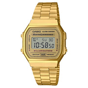 Casio Vintage Digital A168WG-9WDF Gold Dial Stainless Steel Unisex Watch