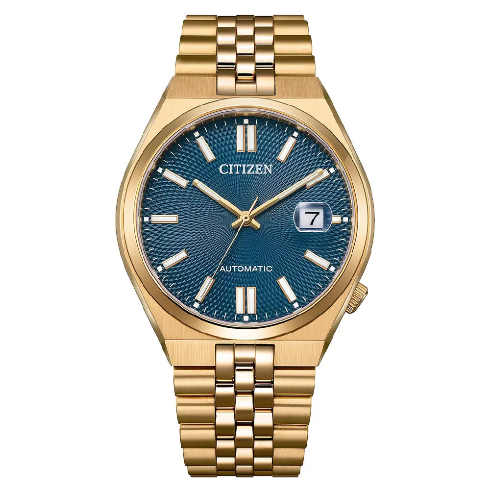 Citizen "Tsuyosa 60" NK0023-57L Mechanical Automatic Blue Dial 40mm Stainless Steel Men's Watch