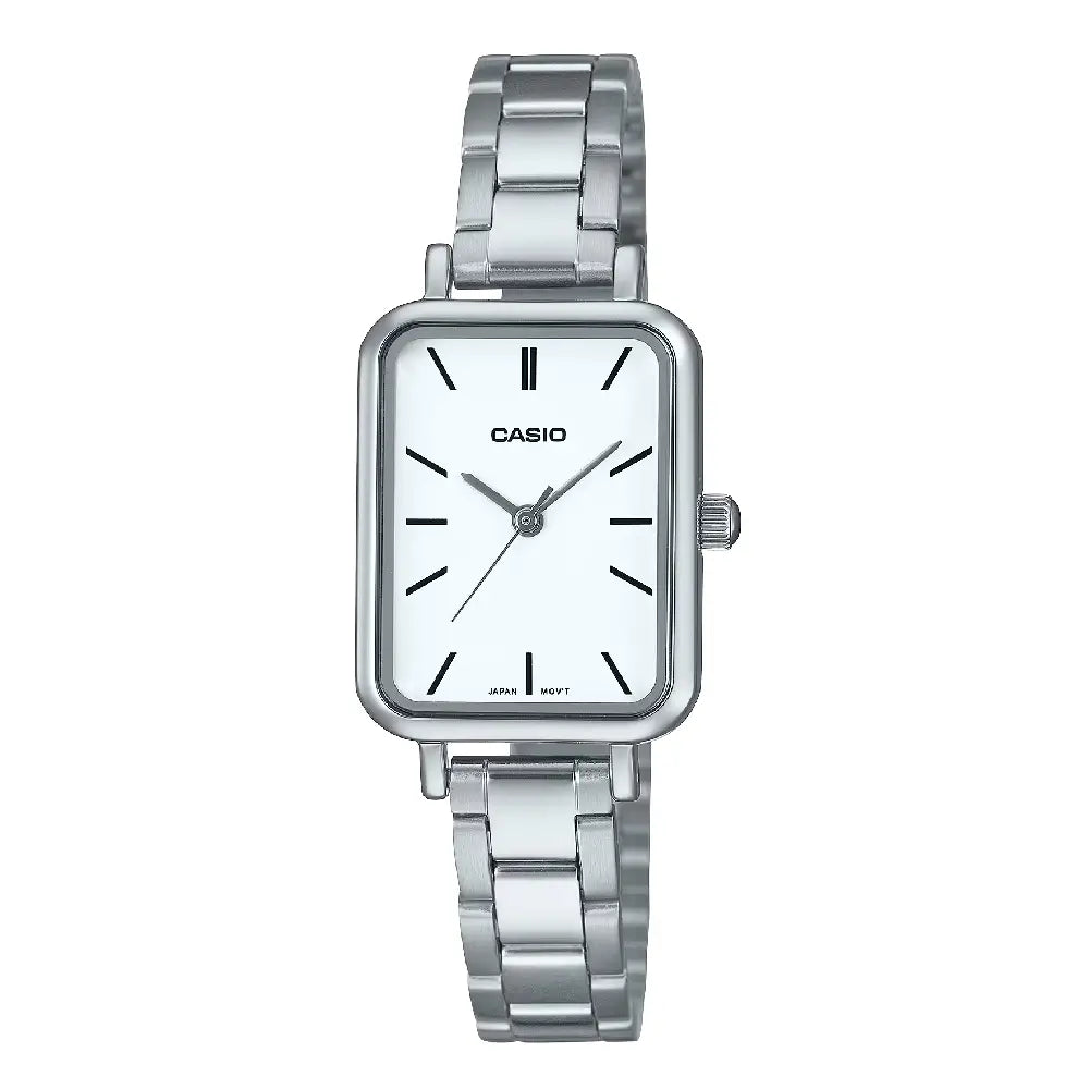 Casio Enticer Ladies Analog LTP-V009D-7EUDF White Dial Stainless Steel Women's Watch