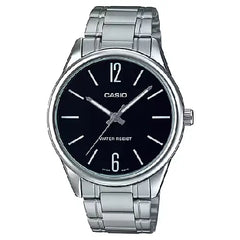 Casio Enticer MTP-V005D-1BUDF Classic Analog Black Dial Stainless Steel Men's Watch