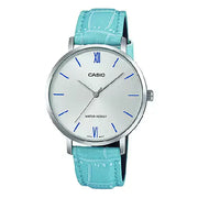 Casio Enticer Ladies Analog LTP-VT01L-7B3UDF Silver Dial Leather Strap Women's Watch