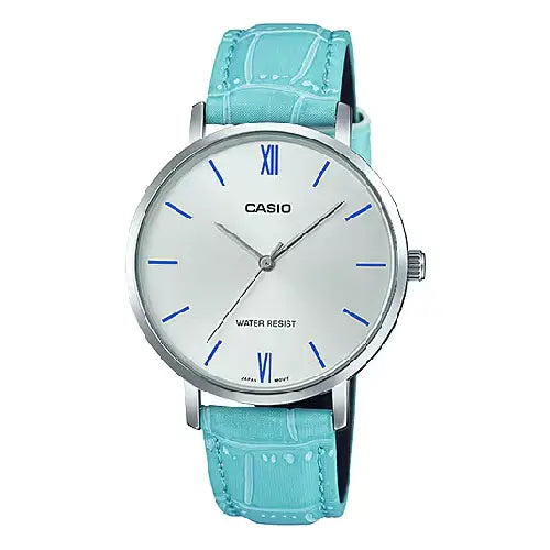 Casio Enticer Ladies Analog LTP-VT01L-7B3UDF Silver Dial Leather Strap Women's Watch