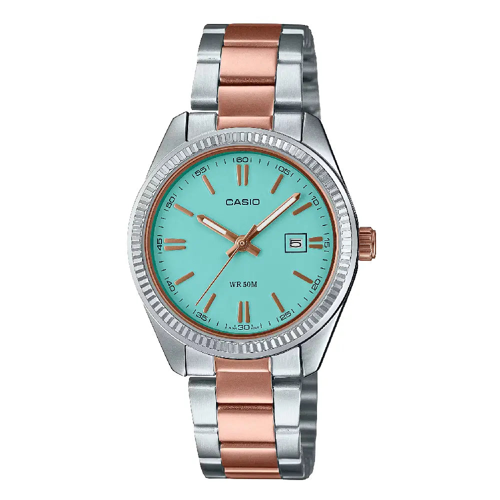 Casio Enticer Ladies Analog LTP-1302PRG-2AVEF Blue Dial Stainless Steel Women's Watch