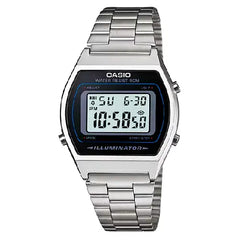 Casio Vintage Digital B640WD-1AVDF Black Dial Stainless Steel Unisex Watch