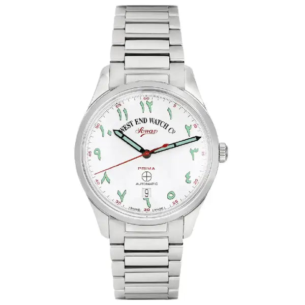 West End Sowar Prima Automatic 8149.10.0789R White Dial with Eastern Arabic Numerals & Stainless Steel Men's Watch