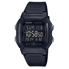 Casio Digital W-800H-1BVDF Black Display Dial Resin Strap Men's Watch