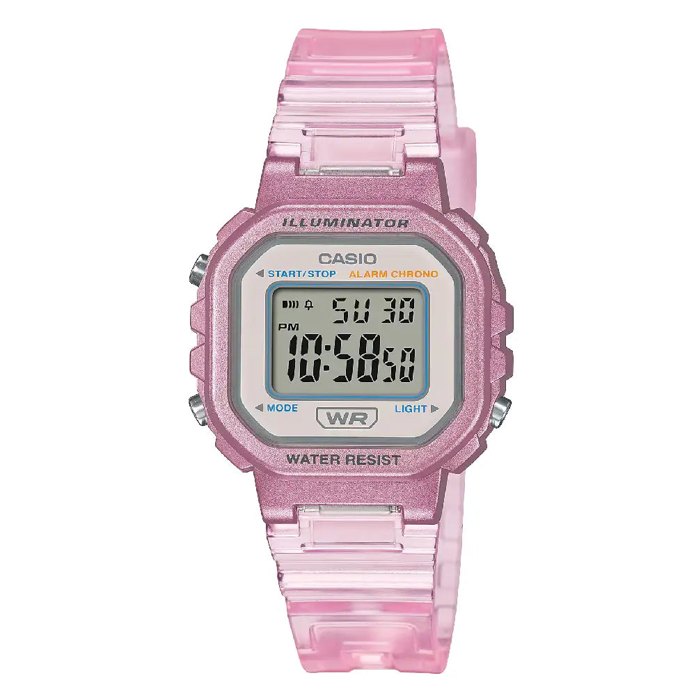 Casio Ladies Digital LA-20WHS-4ADF Pink Dial Resin Strap Women's Watch