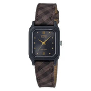 Casio Standard Analog LQ-142LB-1ADF Black Dial 22.5mm Leather Strap Women's Watch