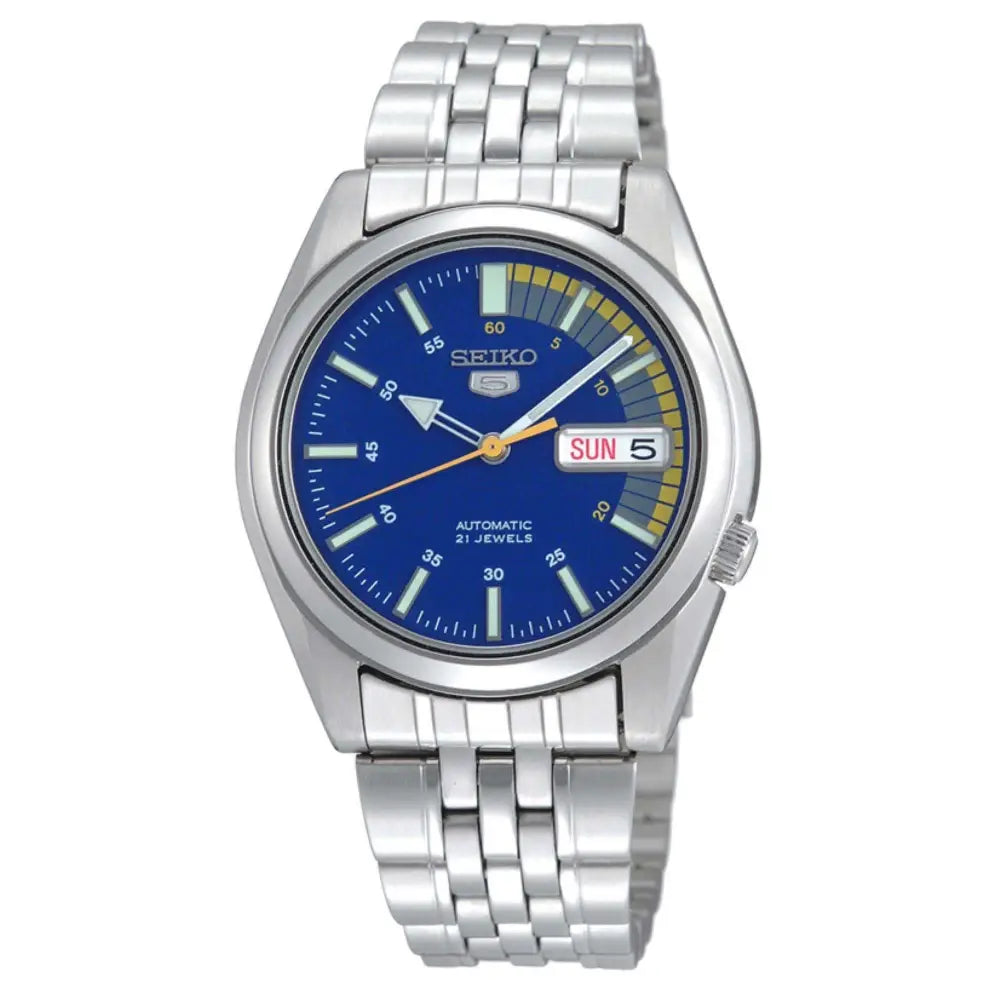 Seiko 5 SNK371K1 Automatic 21 Jewels Blue Dial Stainless Steel Men's Watch