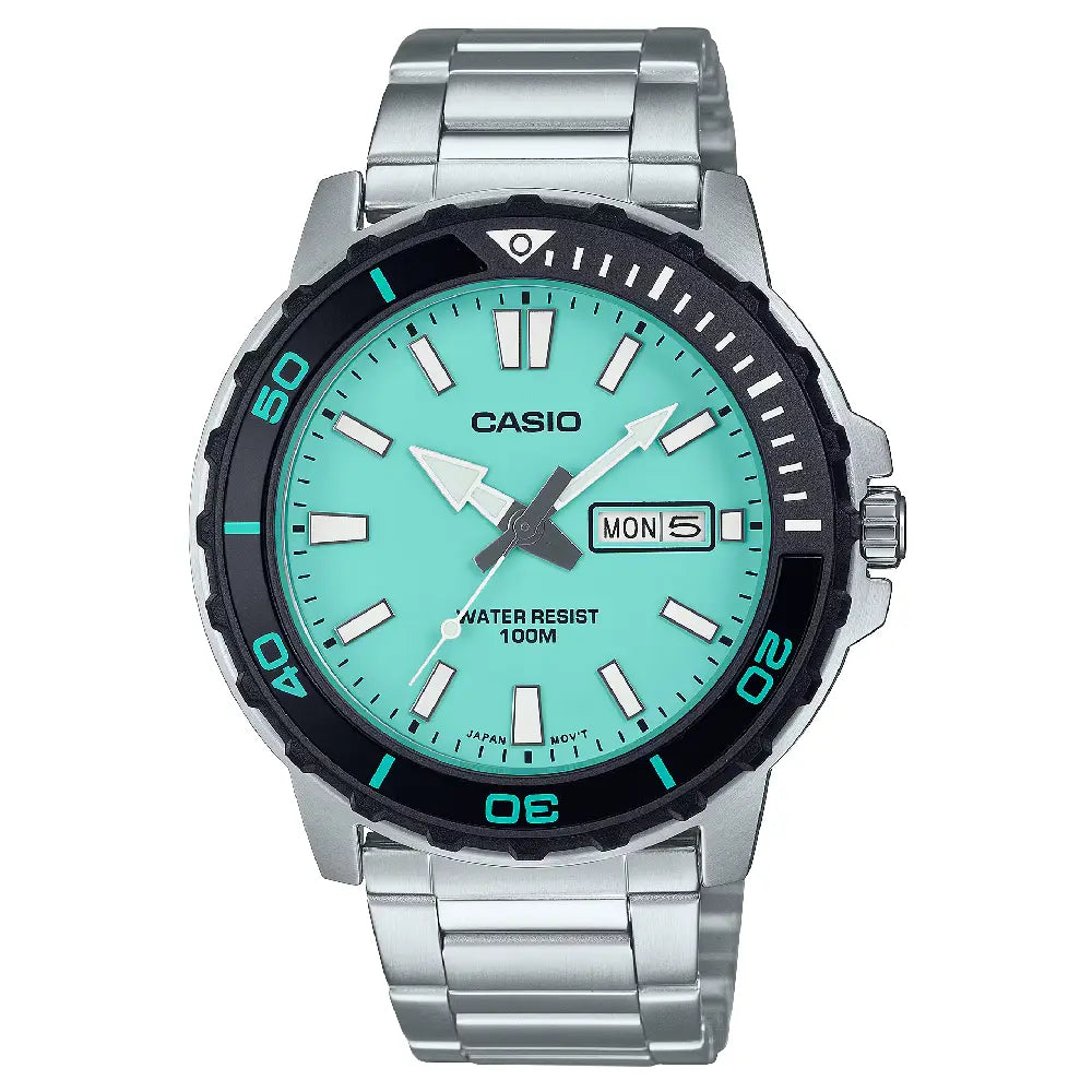 Casio Collection Analog MTD-125D-2A2VDF Blue Dial Stainless Steel Men's Watch