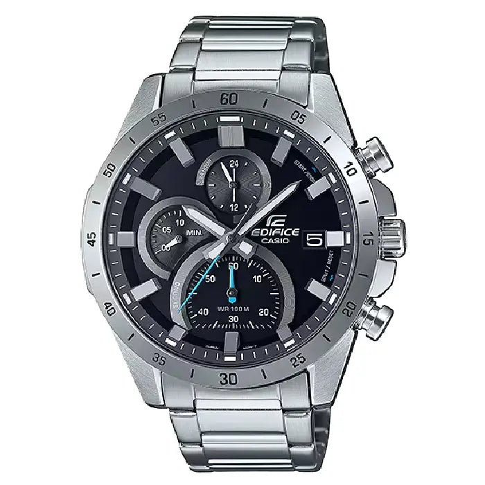 Casio Edifice EFR-571D-1AVUDF Standard Chronograph Black Dial 47.1mm Stainless Steel Men's Watch