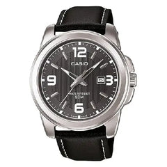 Casio Collection Analog MTP-1314L-8AVDF Gray Dial Leather Strap Men's Watch