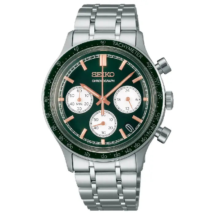 Seiko Spirit Chronograph SBTR057 Green Dial "Green Racer" 40mm Stainless Steel Men's Watch