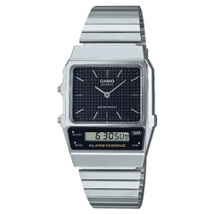 Casio Analog-Digital AQ-800E-1ADF Black Dial Stainless Steel Unisex Watch