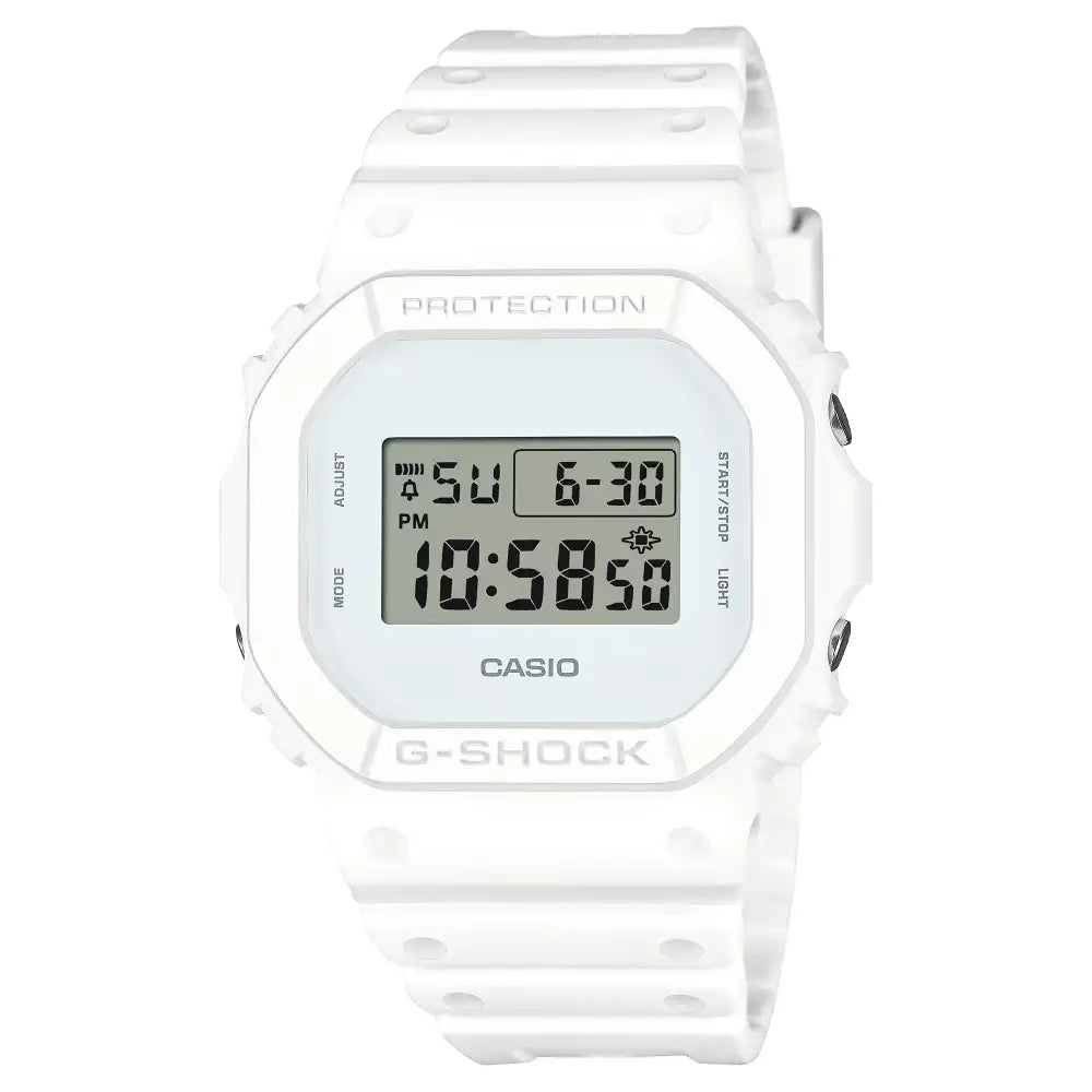 Casio G Shock DW-5600WW-7E Digital White Dial Resin Strap Men's Watch