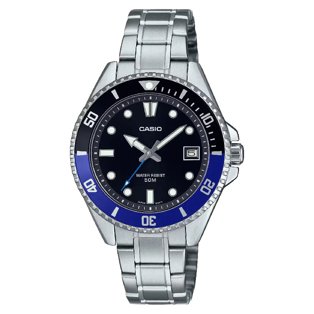 Casio Diver's MDV-10D-1A2VDF Analog Black Dial Stainless Steel Men's Watch