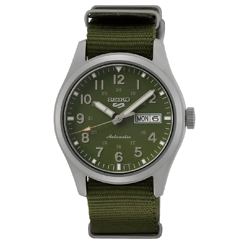 Seiko 5 Sports "Field" SRPG33K1 Green Dial 39.4mm Nylon Strap Men's Watch