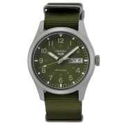 Seiko 5 Sports SRPG33K1 green dial 39.4mm automatic field watch with nylon strap for men