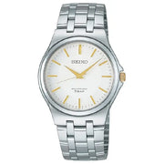 Seiko SCXP025 white dial stainless steel 36mm men’s watch front view
