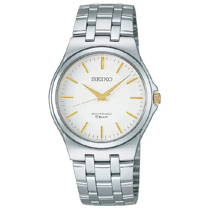 Seiko SCXP025 white dial stainless steel 36mm men’s watch front view