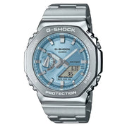 Casio G-Shock G-Steel GM-2110D-2ADR Blue Dial Stainless Steel Men's Watch