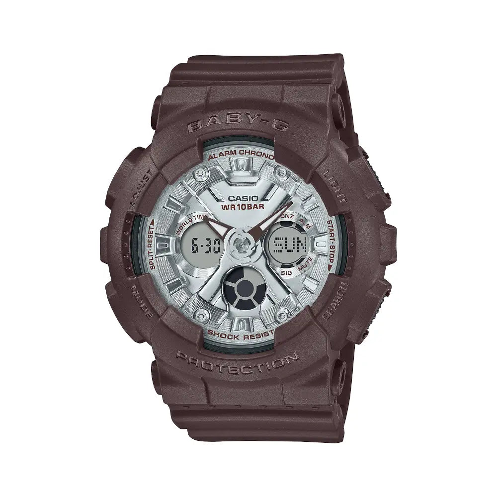 Casio Baby-G BA-130SW-5A Espresso Swirl women’s watch front view