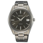 Seiko Essentials SUR375P1 titanium men’s watch black sunray dial