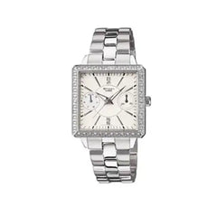 Casio Sheen SHN-3010D-7ADR Analog White Dial Stainless Steel Women's Watch