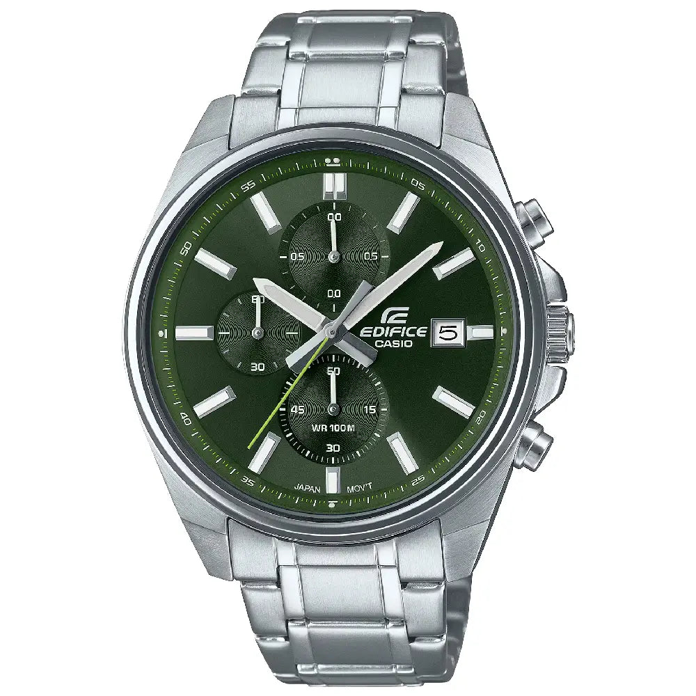 Casio Edifice EFV-610D-3CV green dial stainless steel men's watch