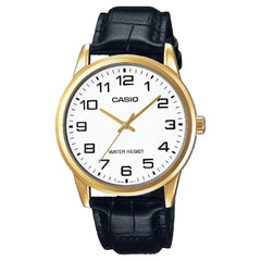 Casio Classic Analog MTP-V001GL-7BUDF White Dial Leather Strap Men's Watch