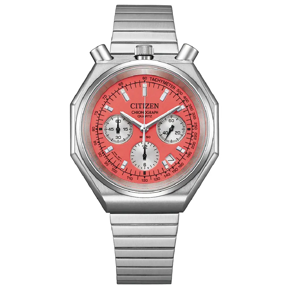 Citizen AN3700-89Z red dial 38mm stainless steel men's watch