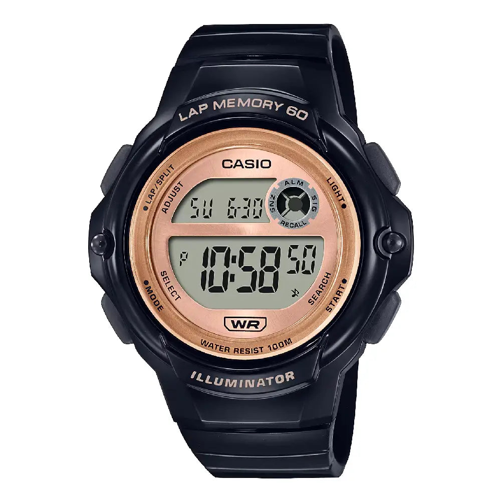 Casio Youth Digital LWS-1200H-1AVDF Bronze Dial Resin Strap Women's Watch