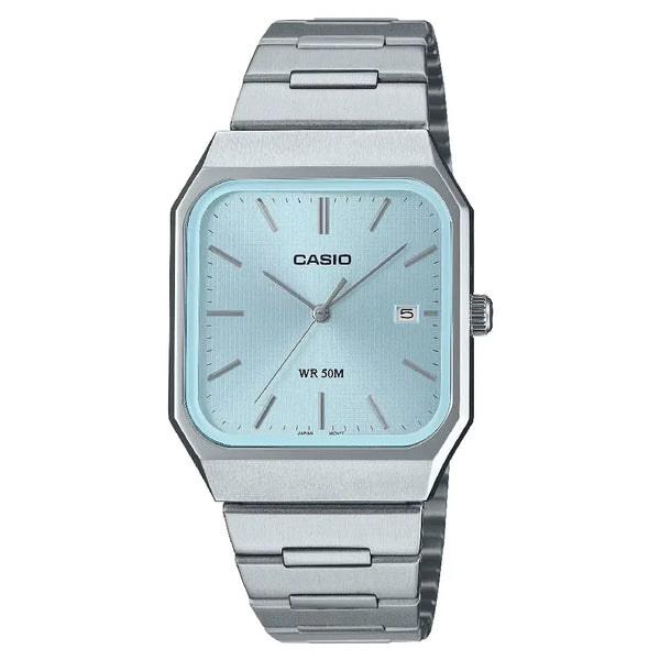 Casio Collection Analog MTP-B185D-2A2VDF Blue Dial Stainless Steel