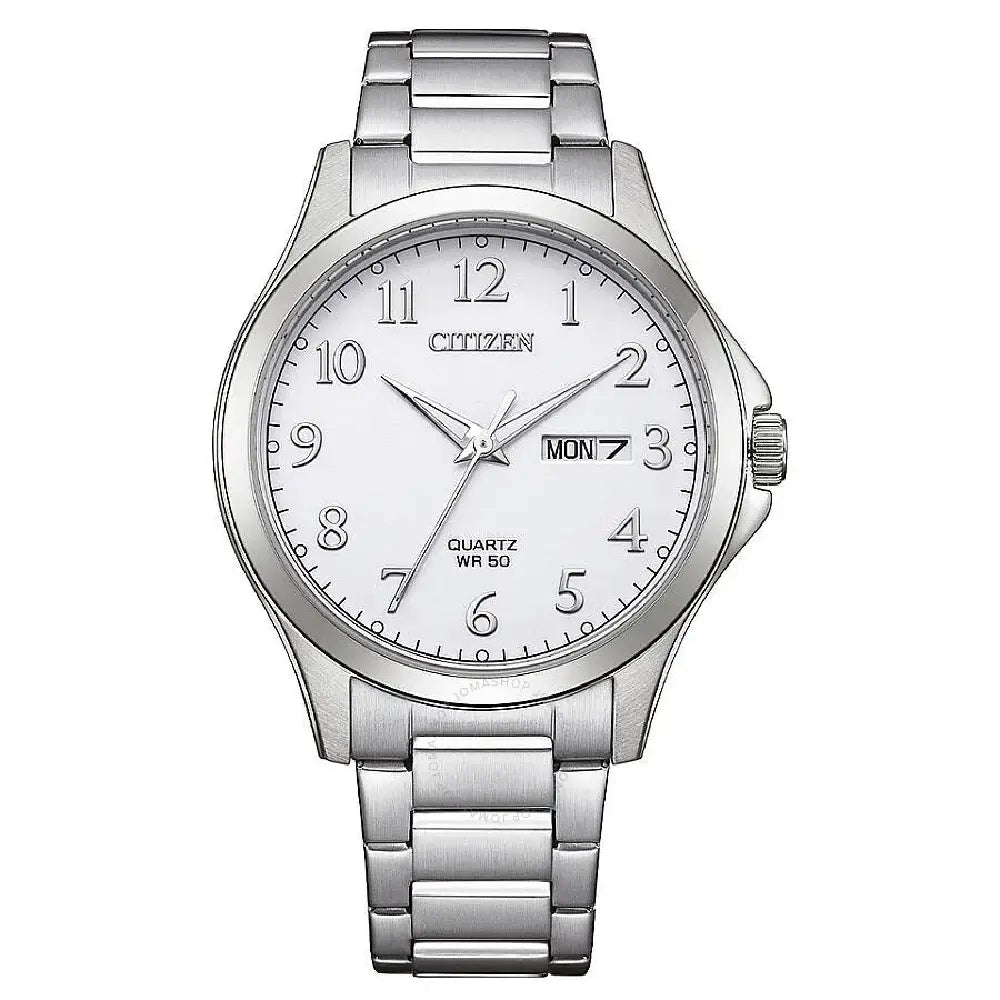 Citizen Quartz Standard BF2021-82A White Dial 41mm Stainless Steel Men's Watch