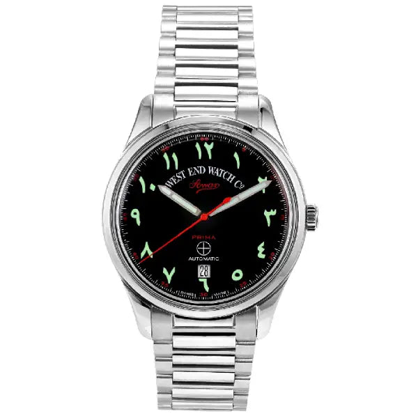 West End Sowar Prima Automatic 8149.10.0788R Green Dial with Eastern Arabic Numerals Stainless Steel Men's Watch