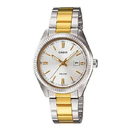 Casio Enticer Ladies Analog LTP-1302SG-7AVDF Silver Dial Stainless Steel Women's Watch