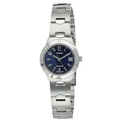 Casio Enticer Ladies Analog LTP-1241D-2A2DF Blue Dial Stainless Steel Women's Watch