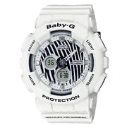 【極美品】Baby-G BA-120WLP-7AJ コラボモデル※箱、巾着付属 Casio Baby-G BA-120WLP-7A Analog-Digital White Zebra Print Dial