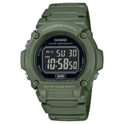 Casio Digital W-219HC-3BVDF Black Display Dial Resin Strap Men's Watch
