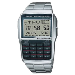 Casio Data Bank Digital DBC-32D-1ADF Black Dial Stainless Steel Unisex Watch